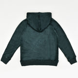 חולצת קטיפה עם קפוצ'ון - ירוק