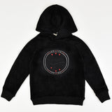 חולצת קטיפה עם קפוצ'ון - שחור