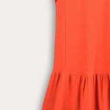 Multi-story ribbed saree - orange