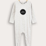 Babygrow Pajamas with Patch - Gray