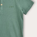 Rivet shirt with buttons - green