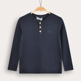 Rivet shirt with buttons - Navy
