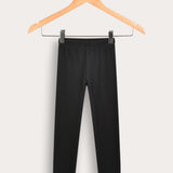 Girls' long tights - black
