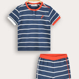 סט בייבי פסים - כחול