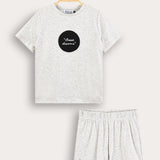 Pajama set with patch - gray