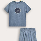 Pajama set with patch - blue