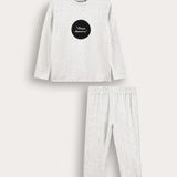 Pajama set with patch - gray