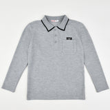 חולצת פולו פיקה ש.א - אפור מלאנז'