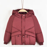 מעיל נפוח עם כיסים - בורדו