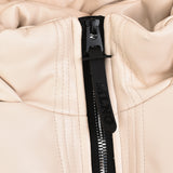 מעיל נפוח עם קפוצ'ון - אבן