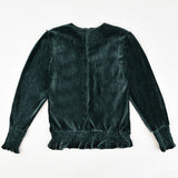 חולצת קטיפה בגימור קרושה - ירוק