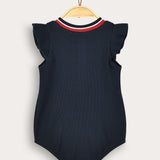 Baby Tropical Rib Overalls - Navy