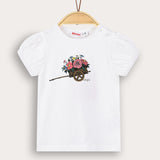 חולצת בייבי עם הדפס - לבן