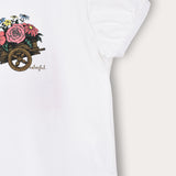 חולצת בייבי עם הדפס - לבן