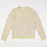 Knitted shirt with inscription - beige