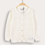 קרדיגן בייבי סריג - שמנת