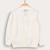 קרדיגן בייבי סריג - שמנת