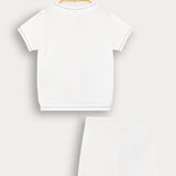 סט בייבי סריג - לבן