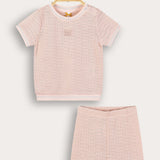 סט בייבי סריג - אפרסק