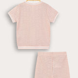 סט בייבי סריג - אפרסק