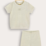 סט בייבי סריג - מנטה