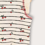 Striped set with cherries - cream