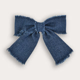 Denim Bow Tie Pin - Black