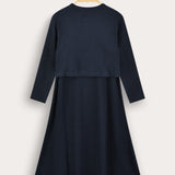Reeve dress combined with cardigan - Navy