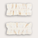 Pair of cotton scrunchies - beige