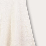 Flared knit skirt - cream