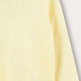 Knitted shirt with crochet collar - yellow