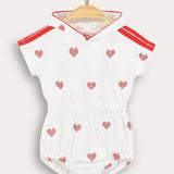 Sporty overalls with hood - white