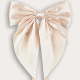 Bow tie with tassel - beige