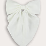 Bow tie with tassel - white