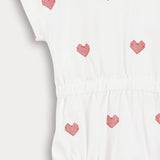 Sporty overalls with hood - white