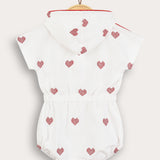 Sporty overalls with hood - white