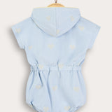 Sporty overalls with hood - light blue