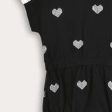 Sporty overalls with hood - black