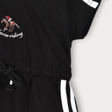 אוברול ספורטיבי עם קפוצ'ון - שחור