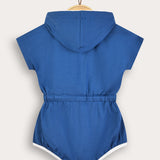 Sporty overalls with a hood - Royal