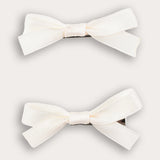 Pair of mini satin pins - beige
