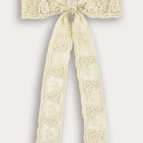 Long butterfly bow tie - beige