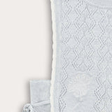 Knitted cardigan with tie - light blue