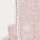 Knitted cardigan with tie - pink