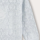 Babygro Knit with Flower - Light Blue