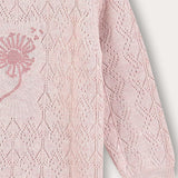 Babygro Knit with Flower - Pink
