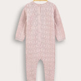 Babygro Knit with Flower - Pink