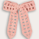 Crocheted pin with holes - pink