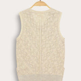 V-neck knit cardigan - stone