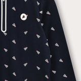 Polo shirt with zipper - Navy